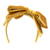 Ruby Willow Velvet Double Bow Headband Mustard Gold RW110