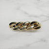 Large Chain Circle Alligator Clip Gold AC131