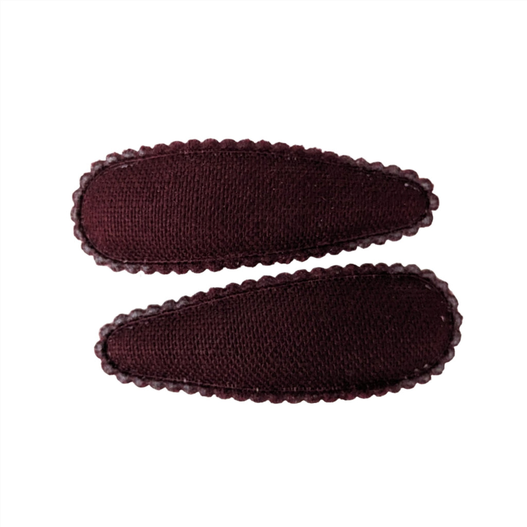 Fabric Mini Snap Clips Burgundy AC231