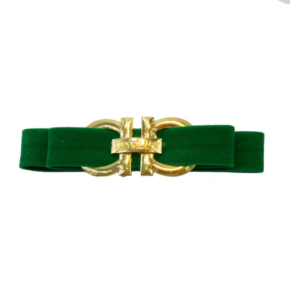 Ruby Willow Valentina Buckle Alligator Clip Emerald AC307