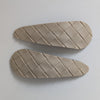 Quilted Leather Snap Clips Beige AC442