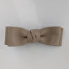 Faux Leather Small Bow Alligator Clip Beige AC456