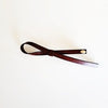 Leather Single Bow Clip Dark Brown AC651