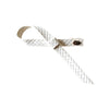 Braided Leather Single Bow Clip White AC662