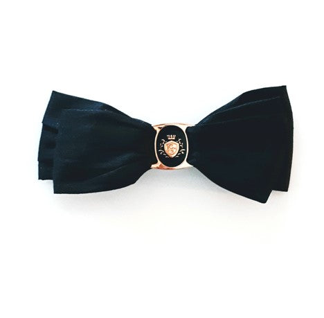 Panache Linen Bow Black AC830