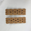 Panache Wide Lattice Alligator Clips Camel AC941