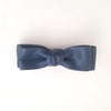 Faux Leather Small Bow Alligator Clip Navy AC961