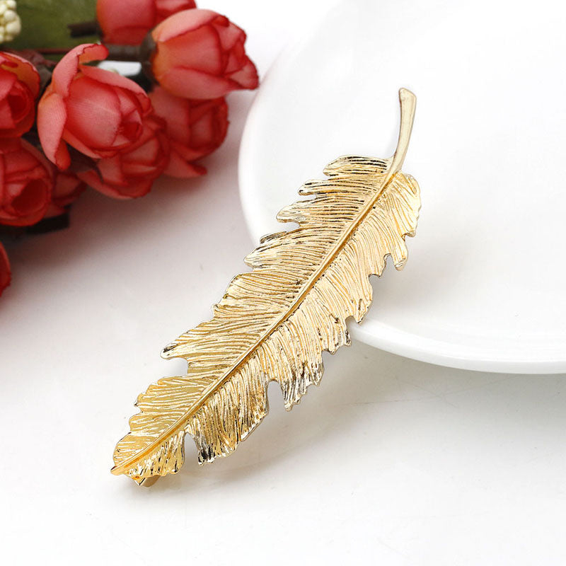 Gold Leaf Barrette Clip BC625