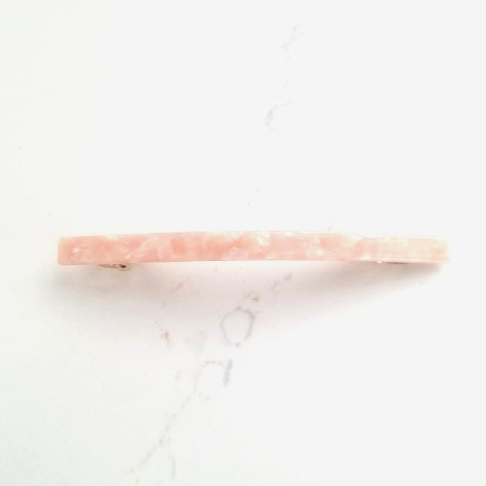 Acetate Barrette Clip Long Pink BC742