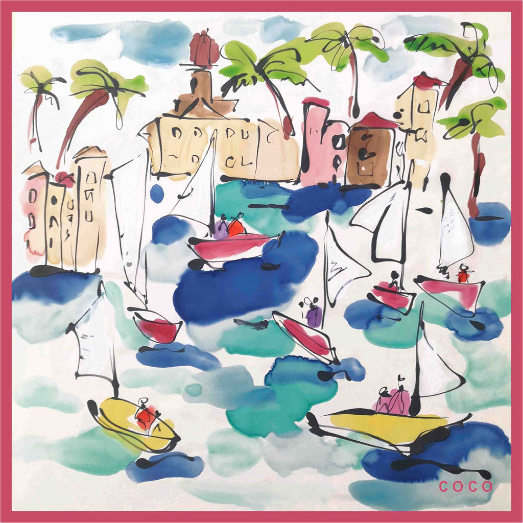 chiara coco Watercolor Harbour CC243-1 70cm