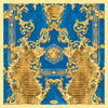 Carlos Ferdinand Blue/gold scrolls  CF127-2 90cm