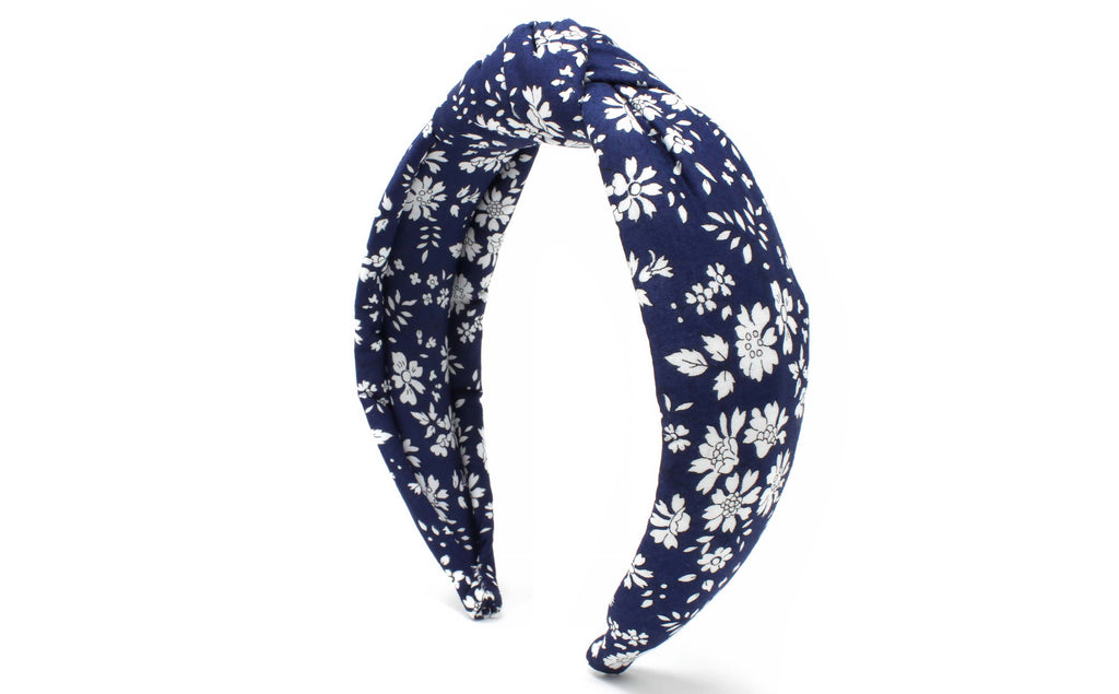 4cm Padded Liberty Knot Band Capel Navy LB2313