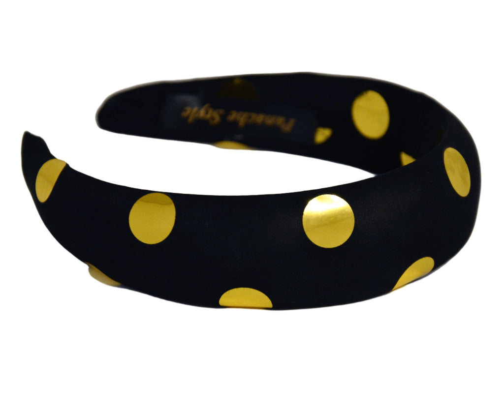 Panache Black/Gold Spot Low Headband SS545