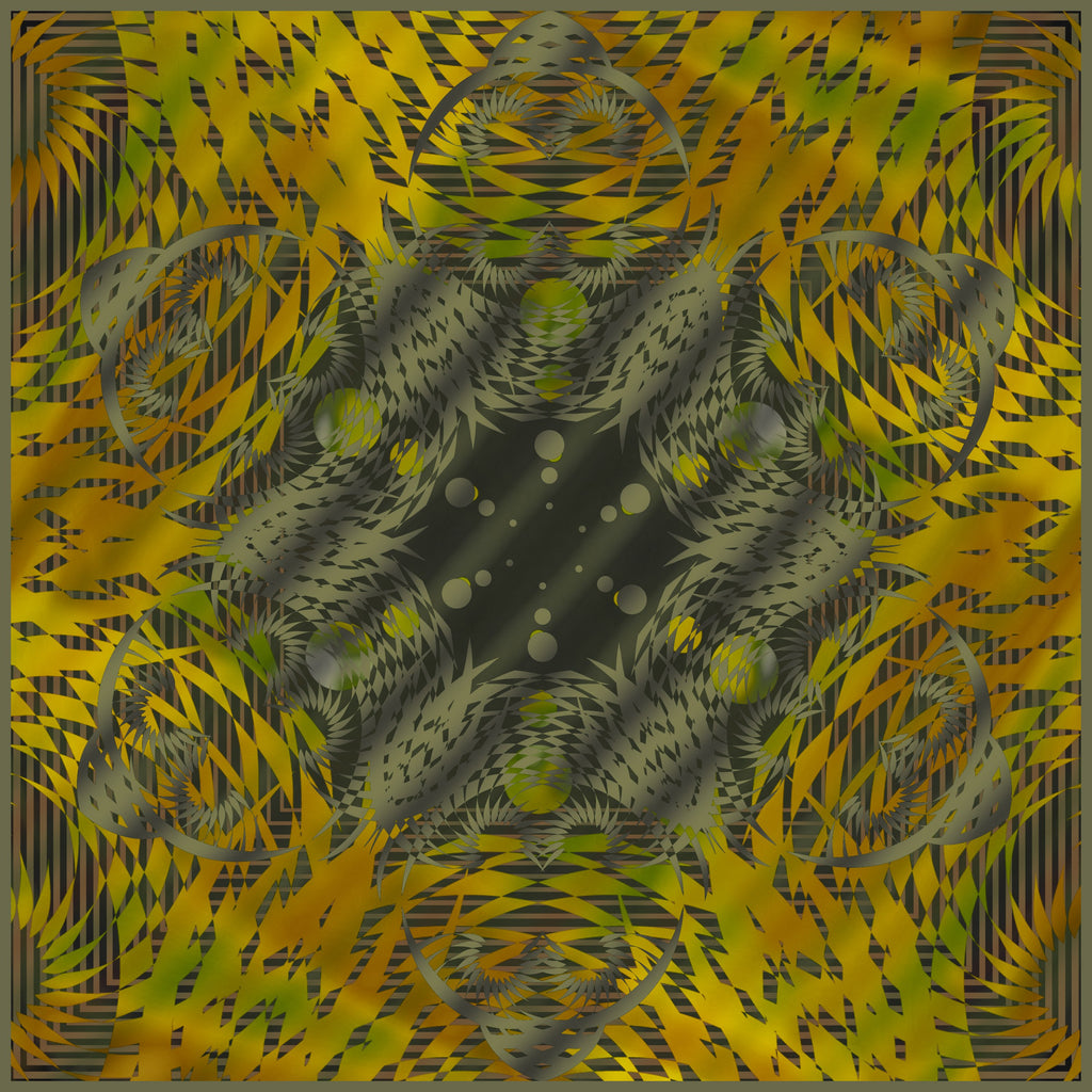 gold/yellow/grey abstract  GT101-3 90cm