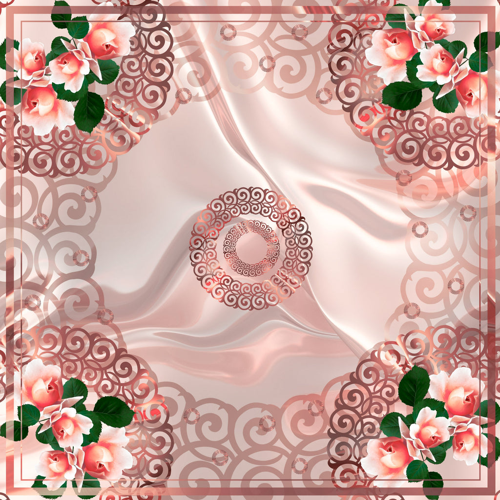 Pink roses on silk  GT107-3 90cm