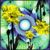 Blues sun with yellow flowers  GT109-3 90cm