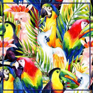 Watercolor parrots  GT252-1 90cm