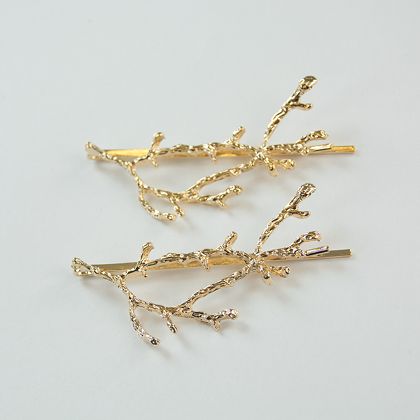 Gold Branch Hair Clips HC146