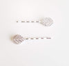 Assorted Hair Clips - Silver Leaf - HC176B