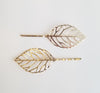 Assorted Hair Clips Gold Leaf HC176