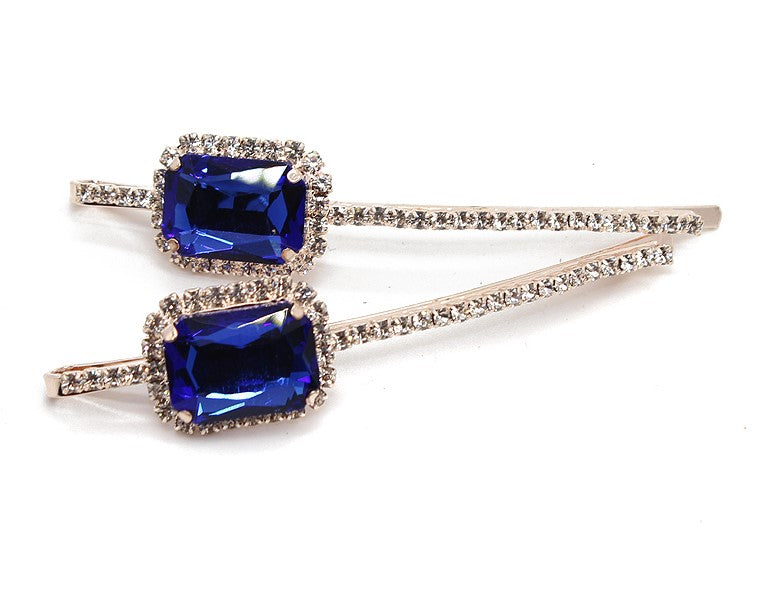 Long Rectangle Clips Royal Blue HC234