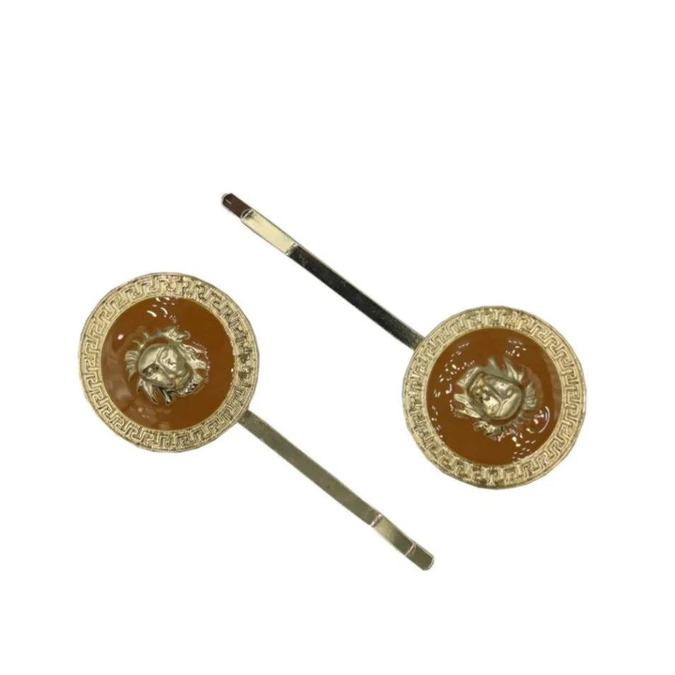 Panache Lionhead hair clips Camel HC500B