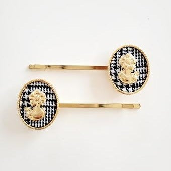 Cameo Hair Clips Houndstooth HC550G