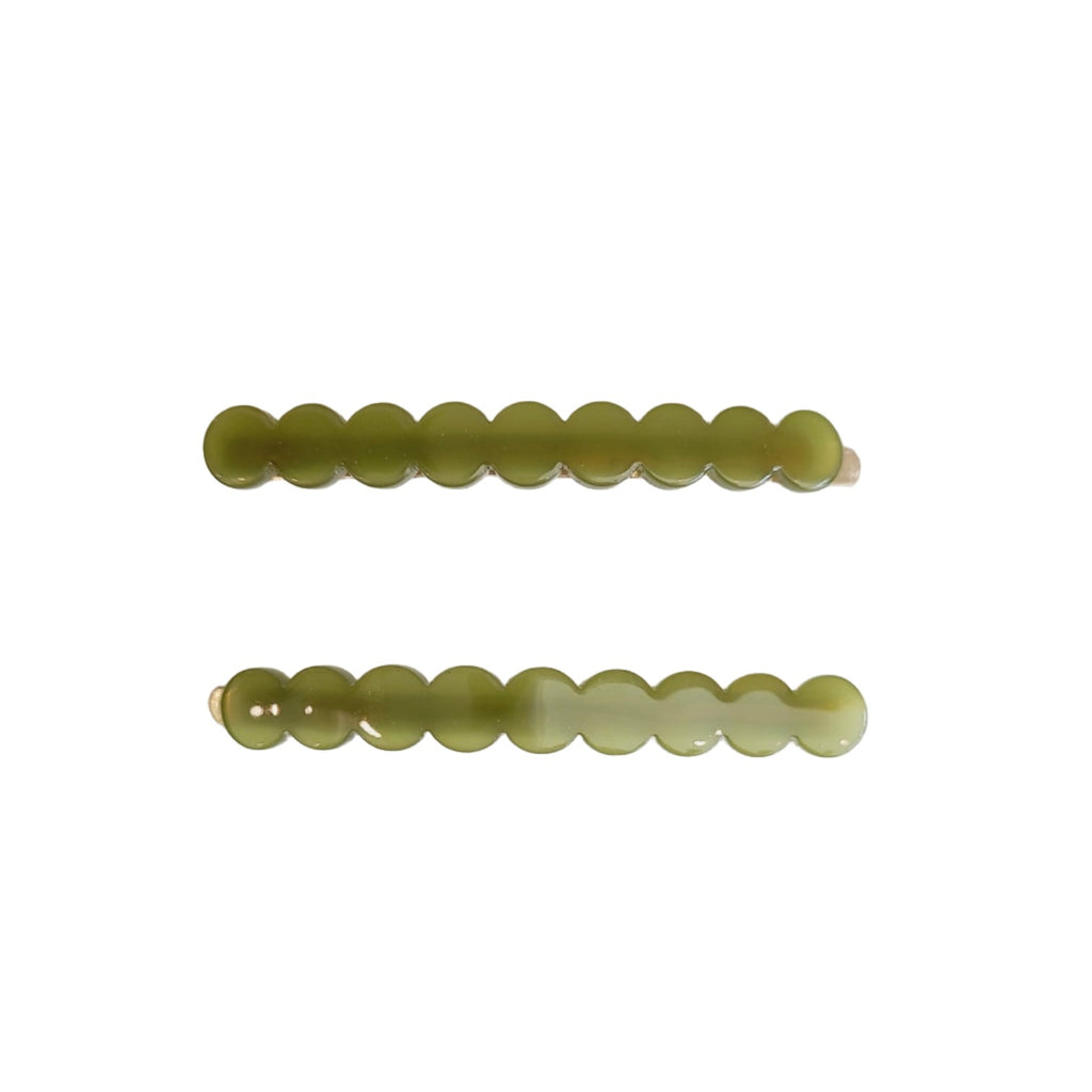 Green Circle Acetate Clips HC576