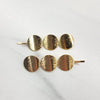 Brushed Gold Three Circle Clips HC578