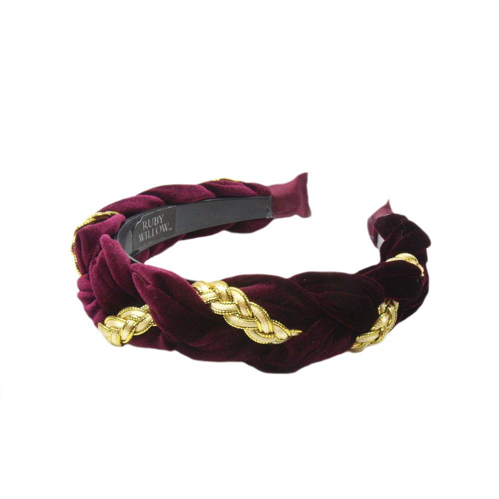 Ruby Willow Kyria Headband Wine/Gold RW305