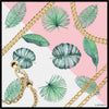 Lavinia Leaves/chains/sky pink  LA560-2 90cm