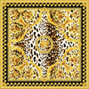 Ludivico Rossi Leopard and gold scrolls  LR116 90cm