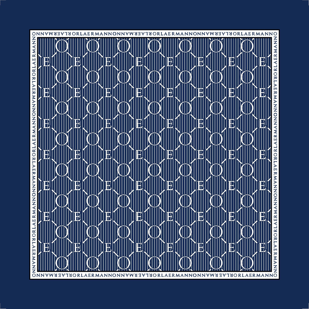 Orla Ermanno initials navy OE221-4 90cm