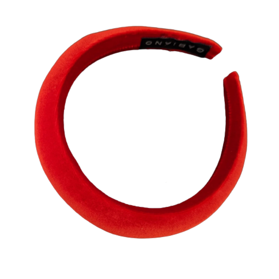 2.5cm Velvet H/Padded Headband Red PB205