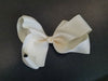 7'' Grosgrain bow off white RB1720