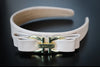 Ruby Willow Victoria Faux Leather Headband Champagne RW502