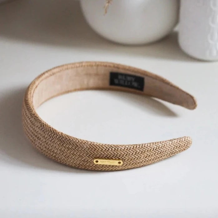 Ruby Willow Oceana Woven Headband Camel RW603