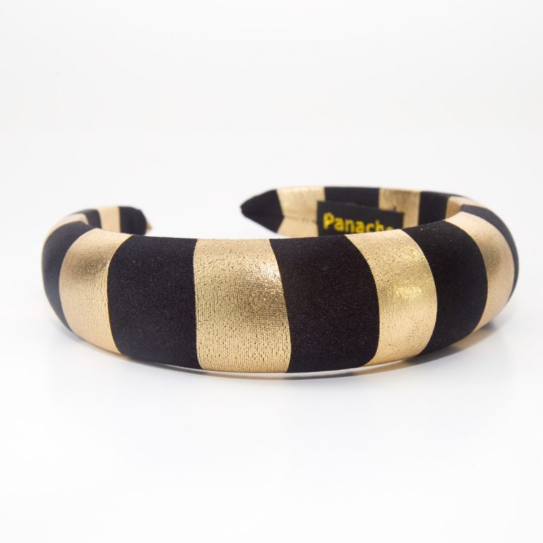 2.5cm Padded Band Striped/Gold PB2138B