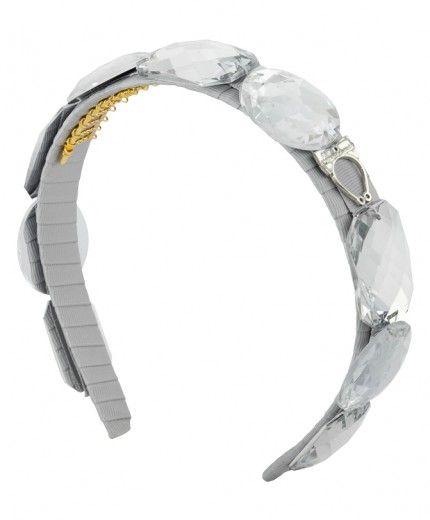 Natalie Bejewelled headband silver SS1412