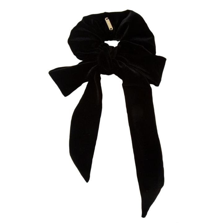 Ruby Willow Consuela Scrunchie with ties Black Velvet SC300