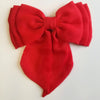 3 layered bow with tails red SD25