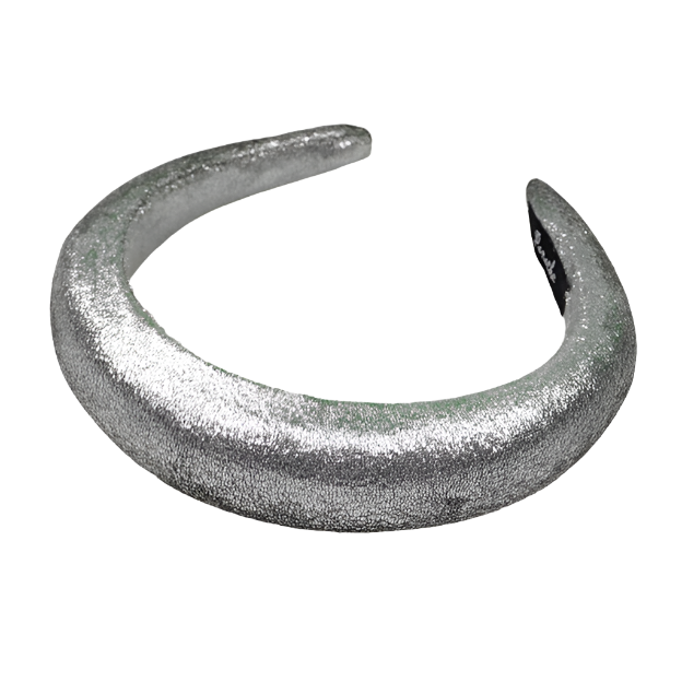 2.5cm Suede padded headband Silver SS2012