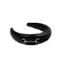 4cm Equestrian Pleather Headband Black SS570