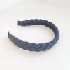 Braided Faux Leather Headband Navy VB12