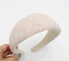 Wide Linen Padded Headband Pink VB309